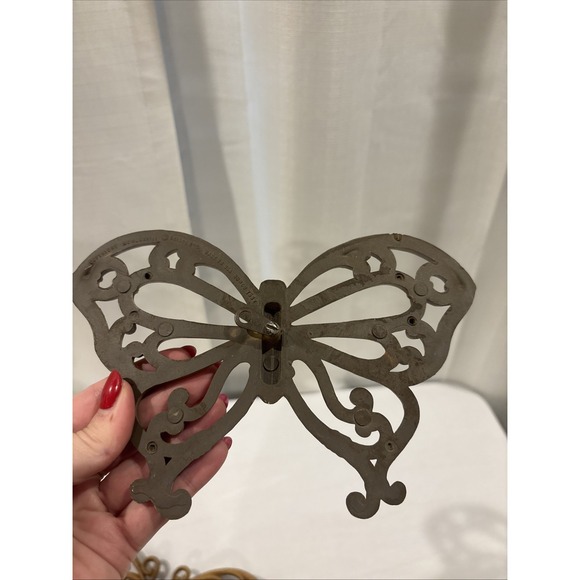 Vintage HOMCO Butterflies Wall Decor Brown Faux Wood Home Interiors~Set of 2 - Picture 5 of 9